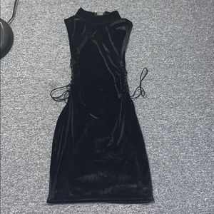 Velour suede club dress